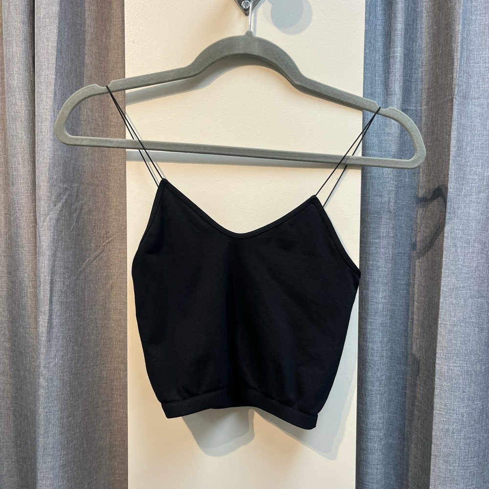 Chic Black Spaghetti Strap Top